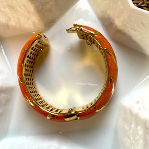 Coral and gold Cuff!